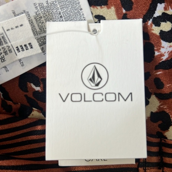 Volcom Reversible Roam Free Bandeau Bikini Top Brown Size Small - Picture 11 of 12